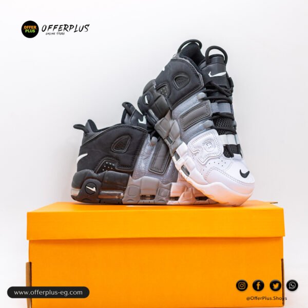 ⁦Nike Air more Uptempo Sports 2025-Black&Grey⁩ - الصورة ⁦5⁩