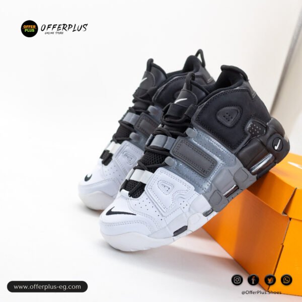 ⁦Nike Air more Uptempo Sports 2025-Black&Grey⁩ - الصورة ⁦3⁩