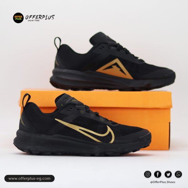 ⁦Nike React Pecasus Trail 4 Sneakers 2025- Black&Gold⁩ - الصورة ⁦6⁩