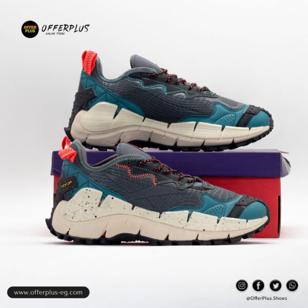 ⁦Reebok Zig Kinetica II Edge The Flintstones Mens 2025 -Grey2⁩ - الصورة ⁦5⁩