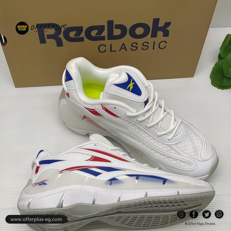⁦Reebok Zig Kinetica 2.5 Classic 2025– White&Red⁩ - الصورة ⁦5⁩