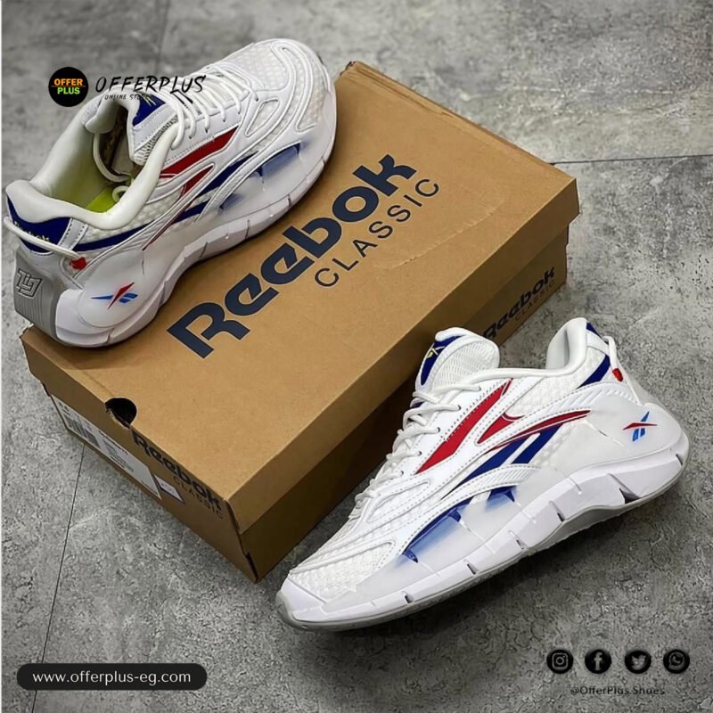 ⁦Reebok Zig Kinetica 2.5 Classic 2025– White&Red⁩ - الصورة ⁦2⁩