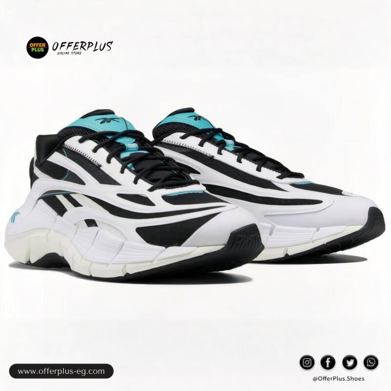⁦Reebok Zig Kinetica 2.5 Classic 2025– White&Black⁩ - الصورة ⁦2⁩