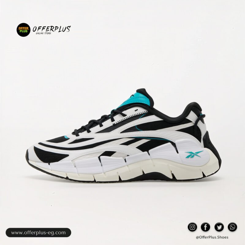 ⁦Reebok Zig Kinetica 2.5 Classic 2025– White&Black⁩ - الصورة ⁦5⁩