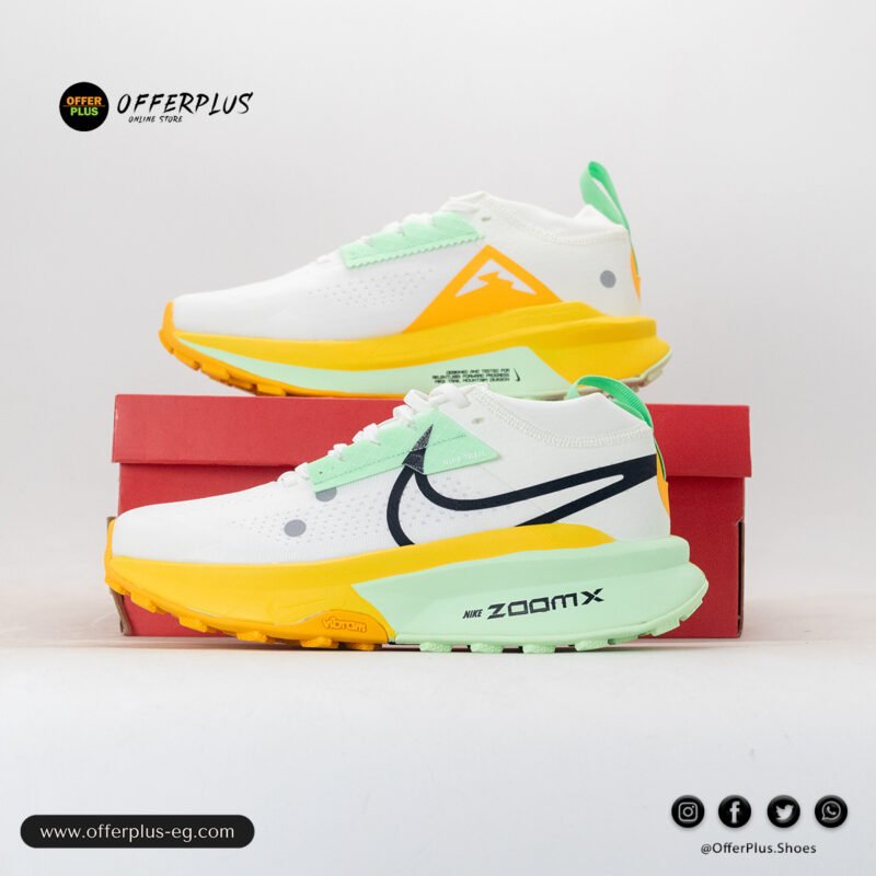⁦Nike Zegama Trail 2 Sneakers 2025_White_Yellow⁩ - الصورة ⁦3⁩