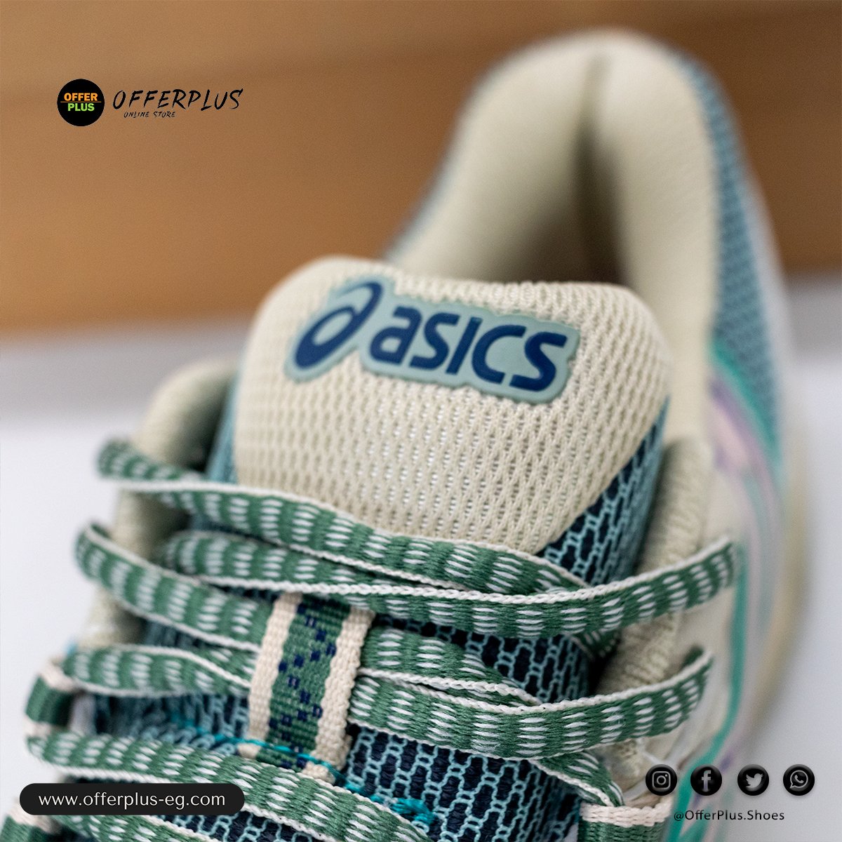 ASICS 2025 Running Shoe – Beige (side angle)